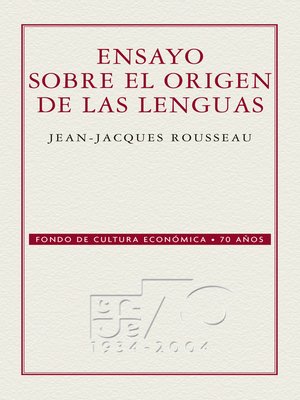 cover image of Ensayo sobre el origen de las lenguas